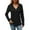 Black, variant on EDFBUYKRS Long Sleeve Shirts for Women Fall V Neck Knit Blouses Dressy Casual Tunic Tops Ladies Work Clothes S