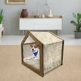 thumbnail image 3 of Tree Pet House, Japanese Cherry Blossom Pattern with Abstract Composition Eastern Inspirations, Outdoor & Indoor Portable Dog Kennel with Pillow and Cover, 5 Sizes, Pink Green White, by Ambesonne, 3 of 5