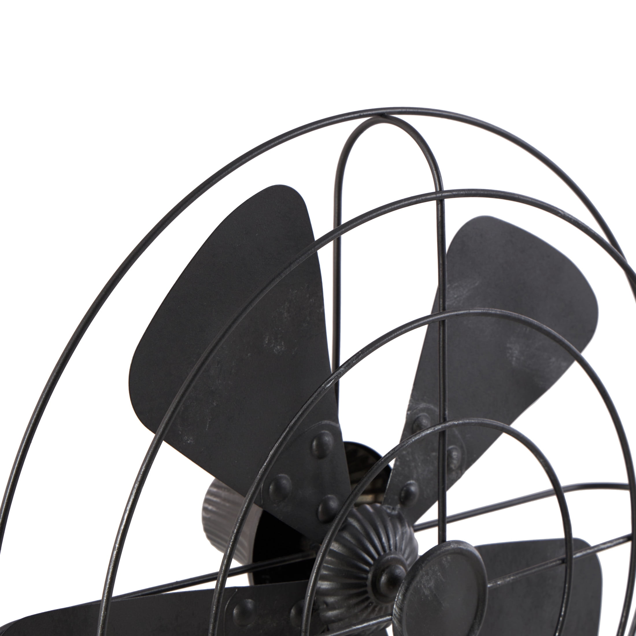 15" x 18" Black Metal Fan Sculpture, by DecMode