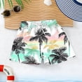 thumbnail image 4 of Hipsteret Boys' Quick-Dry Swim Shorts with Palm Tree Print, Athletic Board Shorts for Beach, 5" Inseam with Elastic Waist, Polyester Spandex,Size 12-13T, 4 of 8