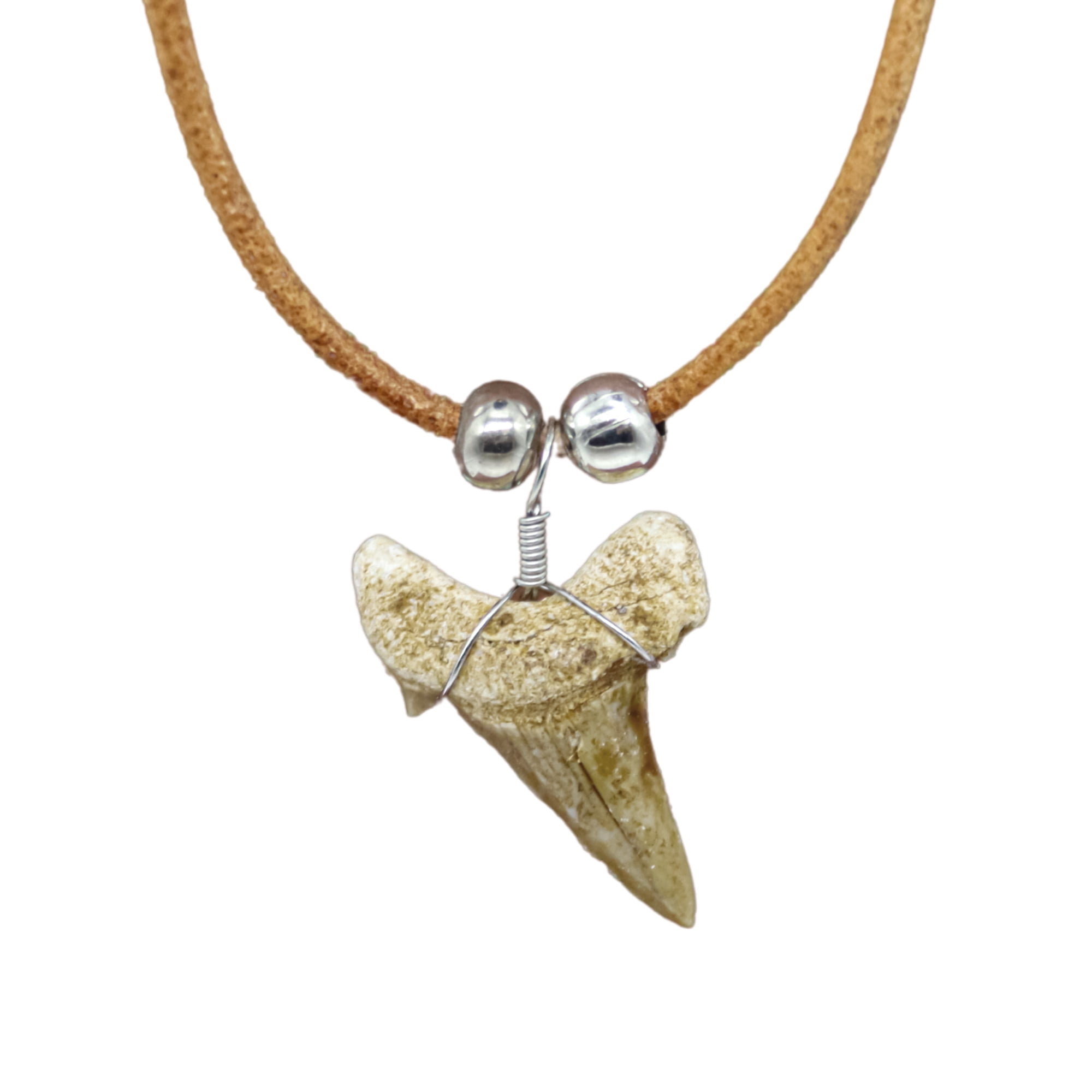 Fablinks Shark Tooth Necklace for Boys, Genuine Fossil Teeth Necklaces for Men