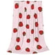 thumbnail image 2 of Fotbe Strawberry Manta de Franela Acolchonada con Estampado, Súper Suave y Esponjosa, Extra Grande para Sofá, Cama, Uso Todo el Año-60"x50", 2 of 7