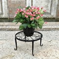 thumbnail image 2 of Retap 24cm Indoor Rustproof Iron Plant Holder Gardening Single-layer Wrought Flower Stand Outdoor Balcony Green Stalk Plant Potted, 2 of 9