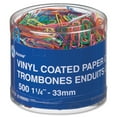 thumbnail image 1 of Westcott Vinyl Coated Paper Clips 500/tub, 1 of 1