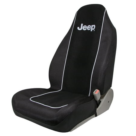 Plasticolor Jeep Text Embroidered Seat Cover (Best Way To Clean Jeep Seats)