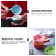 thumbnail image 2 of 5 piezas de plato de cerámica para salsa, tazas pequeñas para salsa, tazón colorido, plato de acompañamiento para ketchup, plato para condimentos, moldes apilables con asa para ketchup, aperitivos y, 2 of 6