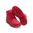 thumbnail image 5 of Frontwalk Women Combat Boot Lug Sole Winter Boots Plush Lined Ankle Booties Work Comfortable Shoes Ladies Casual Short Bootie Red 7, 5 of 7
