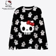 thumbnail image 4 of Hello Kitty-Sudadera holgada de Halloween para mujer, suéter Retro con estampado de calabaza, manga larga, cuello redondo, gran tamaño, Funn, 4 of 4