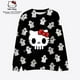 thumbnail image 3 of Hello Kitty-Sudadera holgada de Halloween para mujer, suéter Retro con estampado de calabaza, manga larga, cuello redondo, gran tamaño, Funn, 3 of 3