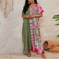 thumbnail image 3 of Kaftan Dress for Women Plus Size Bathing Suit Cover up Batwing Dress Loose fit mumu Dresses for Women Multicolor One Size, 3 of 5