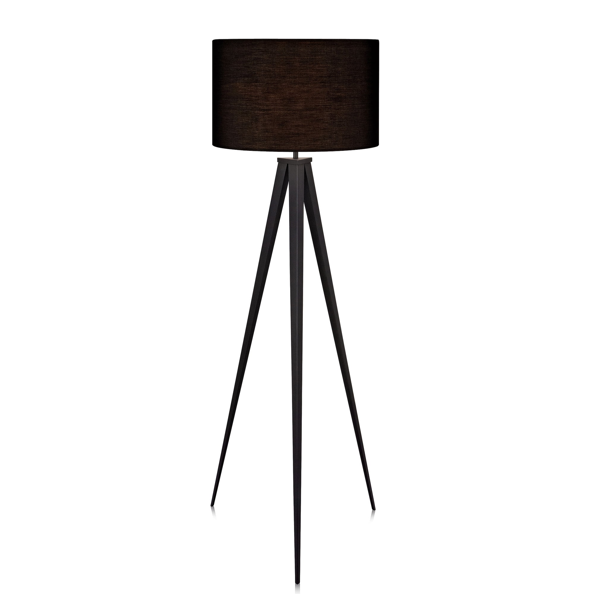 Versanora Romanza Postmodern Tripod, Black Tripod Floor Lamp With Cream Shade