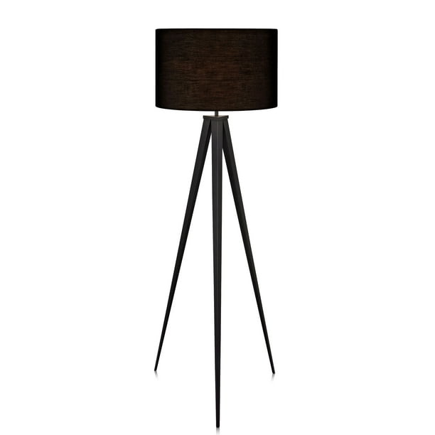 Versanora Romanza Postmodern Tripod, Black Tripod Floor Lamp With Beige Shade