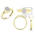 thumbnail image 4 of Dazzlingrock Collection Round White Diamond Micropave Oval Shape Engagement Ring for Women (0.12 ctw, Color I-J, Clarity I1-I2) in 18K Yellow Gold, Size 5, 4 of 6