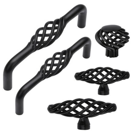 Antique Cupboard Reviews 5/25pcs Antique Black Birdcage Cabinet Handle Kitchen Cupboard Knob Drawer Pull - 5 - 100mm/3.94