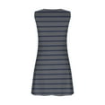 thumbnail image 4 of Viikei Women's Summer Casual T-shirt Dresses,Women's Spring and Summer Vacation Button V-neck Strap Dress Navy S, 4 of 5