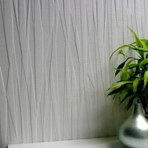Brewster Folded Paper White Paintable Textured Vinyl Unpasted Vinyl Wallpaper, 20.9-in by 33-ft, 57.5 sq. ft.