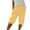 Yellow, variant on Summer Fashion Plus Size Shorts for Women Trendy Clothes 2025 Solid Color Casual Capris