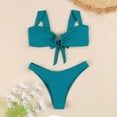thumbnail image 1 of Traje de baño de 2 piezas para mujer, trajes de baño para mujer, traje de baño de moda sin mangas liso para mujer, traje de baño con relleno y efecto push-up, traje de baño de playa para mujer, 1 of 9