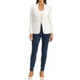 thumbnail image 2 of INSPIRE CHIC Work Office Blazers for Women's Casual Puff Sleeve Suit Blazer Jackets XS White, 2 of 6
