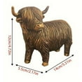 thumbnail image 3 of SSZMDLB under $5 Resin Cow Ornament, Garden Cow Ornament, Highland Cattle Home Decor Statue, Resin Animal Figure for Dining Table Foyer Display, Office Desk Decorative Piece, 3 of 3