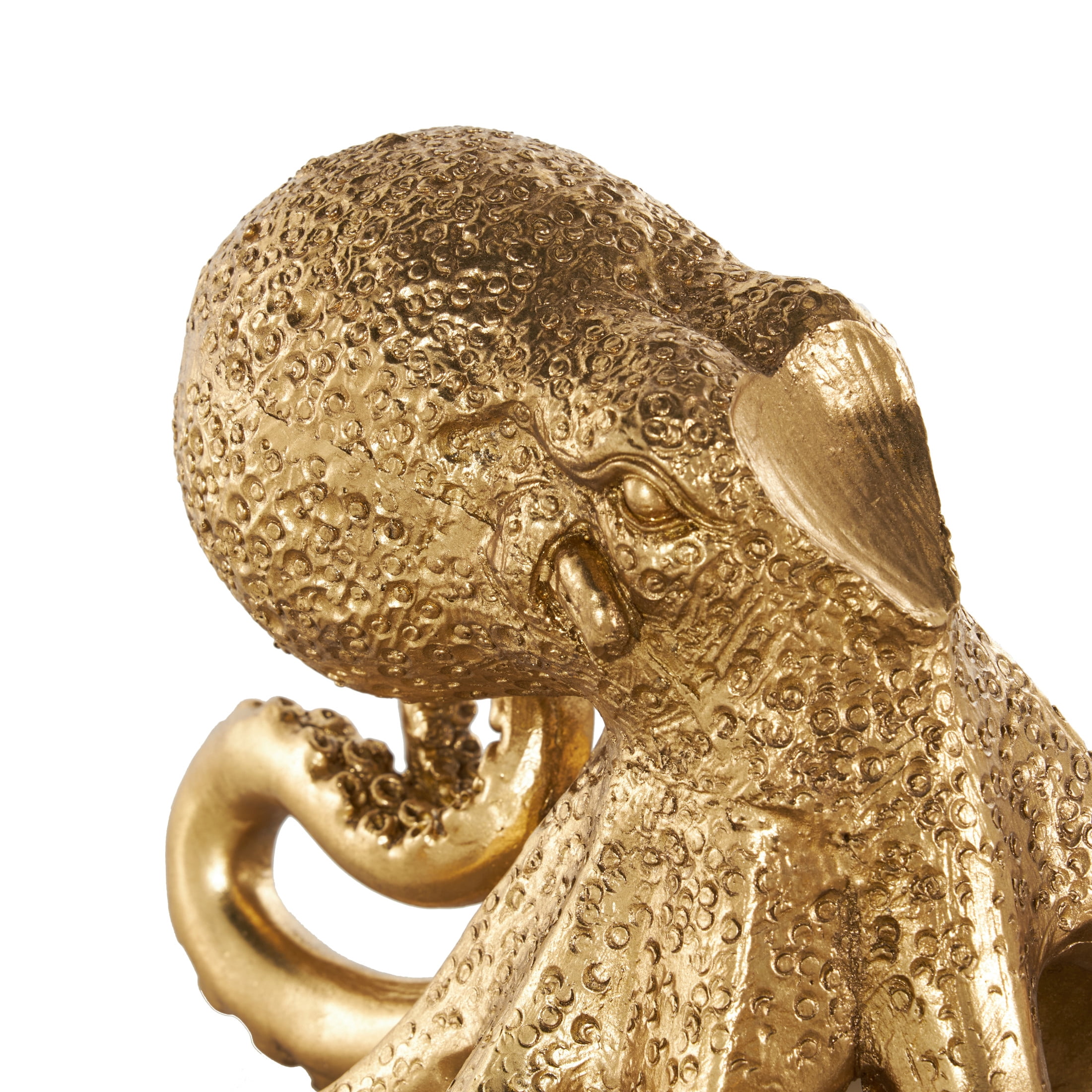 DecMode 10" x 7" Gold Resin Single Bottle Octopus Wine Holder, 1-Piece
