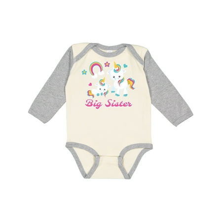 

Inktastic Big Sister Gift Baby Girl Long Sleeve Bodysuit