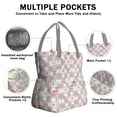 thumbnail image 3 of Pioneer Flower Floral Print Pattern Drawstring Lunch Bag Women - Drawstring Lunch Bag Insulated for Work Office - Stain-Resistant Large Lunchbags for Women with Multi-Pockets, 3 of 6