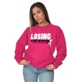 thumbnail image 3 of Losing Not Option Cure Will Be Found Women Plus Size Crewneck Sweatshirt Brisco Brands 2X, 3 of 5