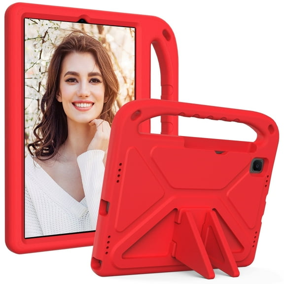 Kids Case for Samsung Galaxy Tab A7 10.4 2020 / Tab S6 Lite 10.4 2020 / Tab S6 10.5 2019 / Tab S5e 10.5 2019 Tablet Lightweight EVA Rubber Shockproof Cover Fit Model SM-T500/P610/T860/T720, Red