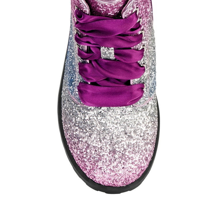 Wonder Nation Ombre Glitter Combat Boot Little Girls Big Girls Walmart