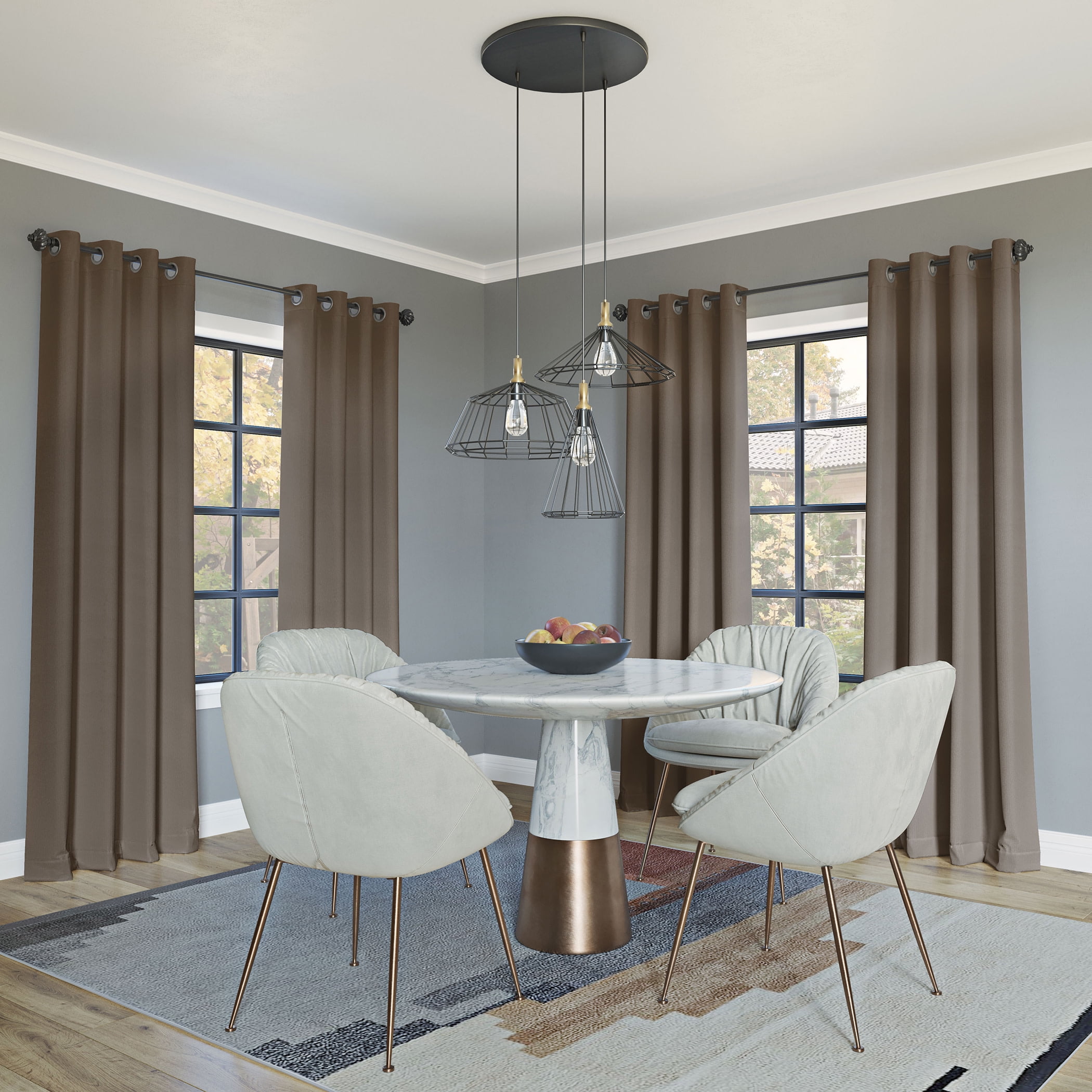 Sun Zero Oslo Extreme 100% Blackout Grommet Curtain Panel, 52"X84", Mushroom, 1-Piece Single Panel