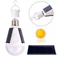 thumbnail image 2 of (paquete de 2) Bombilla de luz solar de 12 W Bombilla de emergencia solar portátil Impermeable 3 modos de iluminación Bombilla de energía solar recargable USB para falla de corte de energía, 2 of 5