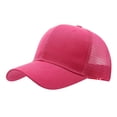 thumbnail image 4 of UJNDER Womens Baseball Cap Ponytail Hat High Messy Bun Ponycap Quick Drying Mesh Hat Unisex Summer Hat Hot Pink,One Size, 4 of 4