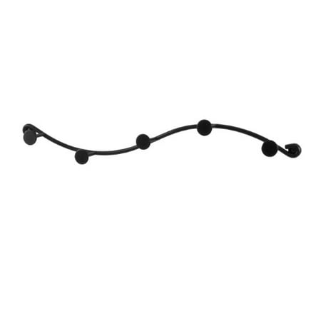 Spectrum Diversified Designs Sweep Wall Mounted 5 Hook Rack, Black