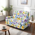 thumbnail image 4 of Xixirimido Recliner Loveseat Slipcover, 6 Pieces Stretch Sofa Covers for 2 Seat Reclining Couch, Soft Washable Furniture Protector with Pockets, Watercolor Floral, 4 of 8