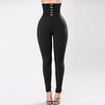 thumbnail image 5 of Lilgiuy Black Leggings for Women Stylish High Waist Tummy Control Slimming Leggings Corset Belt Yoga Pants Waist Trainer Girdle Panties (S-L), 5 of 5