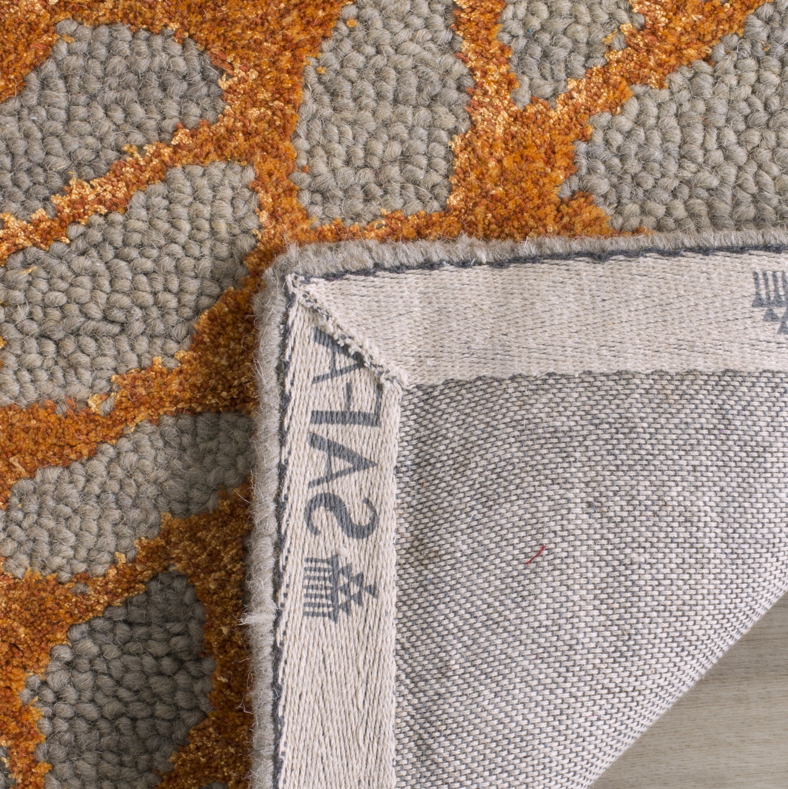 SAFAVIEH Blossom Clarence Abstract Area Rug, Grey/Orange, 2'3" x 4'