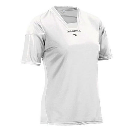 Diadora T-shirt - Diadora Women's Quadro Jersey S/S Shirts WHITE M