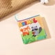 thumbnail image 4 of Juguetes de piscina, juguetes para bebés, juguetes para niños pequeños, libro de tela para niños, juguete de educación temprana, 4 lados, 8 páginas, libro de palma, tema de frutas, libro de tela para, 4 of 6