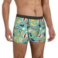thumbnail image 5 of Men's Boxer Briefs, Conch Shells Print No.9020 Soft Comfy Mens Underwear Boxer Briefs Breathable With Widen Waist, 5 of 7
