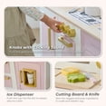 thumbnail image 3 of Teamson Kids Little Chef Hampton Play Kitchen with Ice Dispenser, Microwave, Sink, Storage & 17 Accessories – Wooden Pretend Play Kitchen Set for Kids 3+ Years, Pink, 3 of 14