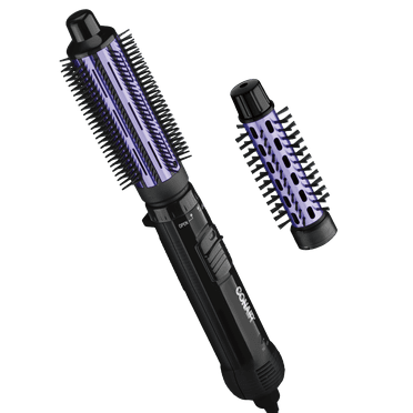 Conair 2-in-1 Hot Air Curling Combo, Includes 1.5" Curl Brush & 1" Aluminum Bristle Brush