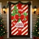 thumbnail image 5 of Seyotauo Merry Christmas Door Cover 35x71 Christmas Gift Box Present Hanging Banner Decoration Winter Holiday Bow Window Door Cover Stripes Ornaments Year Party Home Wall Outdoor, 5 of 9