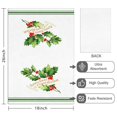 thumbnail image 2 of Merry Christmas Kitchen Towels Dish Towels 2 Pack, 18x26 Inch Soft Retro Xmas Towels Farmhouse Festival Happy New Year Party Decoration Hand Towels, Red and Green, 2 of 3