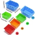 thumbnail image 4 of Wall Mounted Storage Bins Parts Rack Colors Garage Plastic Shop Tool Organizer ABS Plastic Garage Rack Screw Storage Bins, 4 of 7