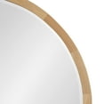 thumbnail image 4 of Kate and Laurel McLean Mid-Century Wood Framed Wall Mirror, 24 inch Diameter, Natural, Decorative Modern Round Mirror, 4 of 8
