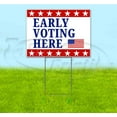 thumbnail image 1 of Early Voting Here (18" x 24") Yard Sign, Includes Metal Step Stake, 1 of 6