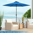 thumbnail image 3 of Costway 9FT Patio Solar Umbrella LED  Steel Tilt W/ Crank Blue, 3 of 8