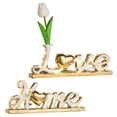 thumbnail image 1 of Letrero luminoso con letras Love Home para decoración de mesa, ideal para dormitorio, fiesta y entrada. Oro blanco, 1 of 9