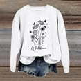 thumbnail image 4 of Sweatshirt for Women Vintage Boho Floral Printed Long Sleeve Pullover Blouses Lightweight Casual Trendy Loose Fit Tops Z001-White XXL, 4 of 5